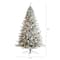 10ft. Pre-Lit Flocked Rock Springs Spruce Artificial Christmas Tree, Clear LED Lights